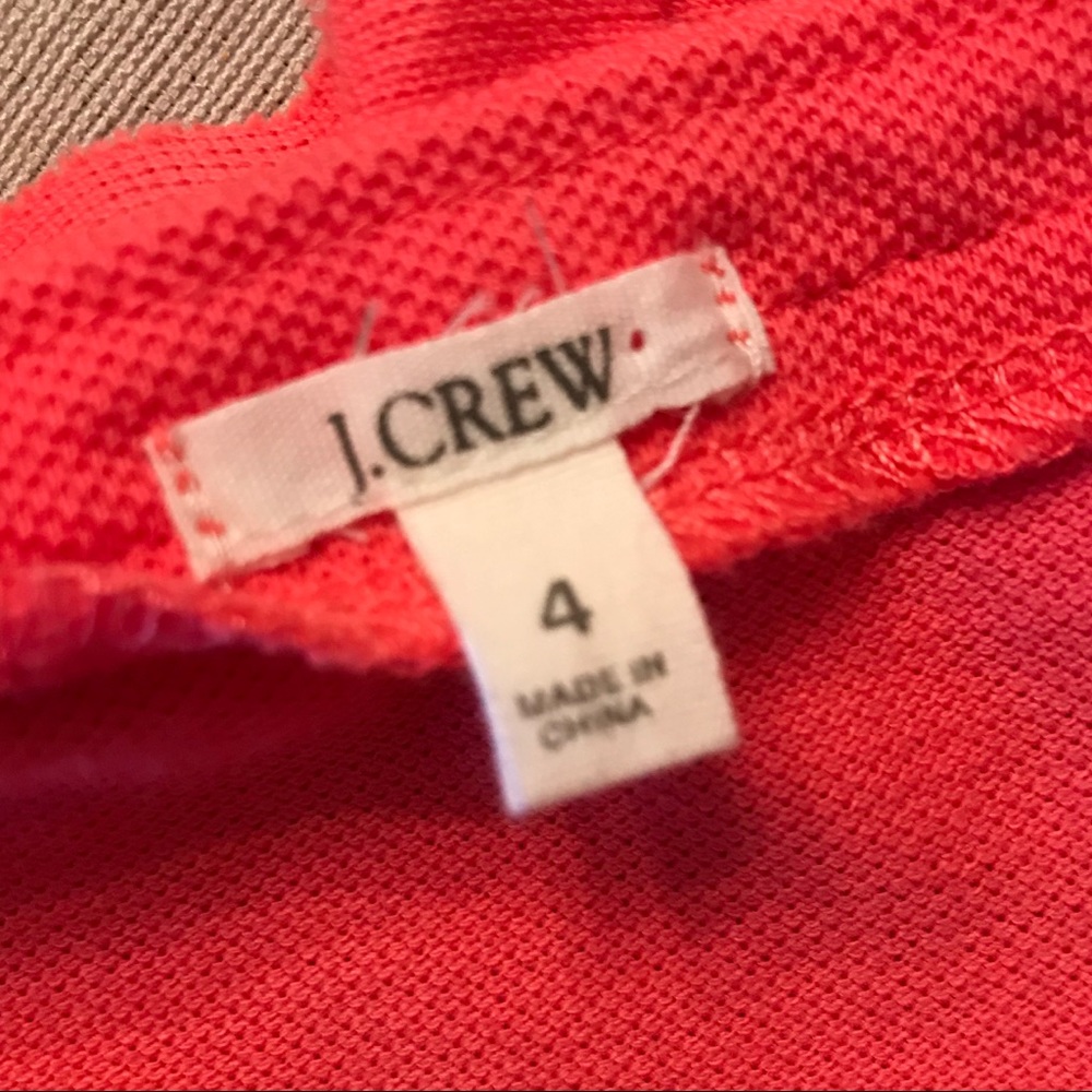 HP🎉 J. Crew Coral Pique V-Neck Dress (Size 4) - Picture 4 of 6